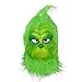 The Grinch Mask with Fur Cosplay Costume Mask Christmas Outfit Prop