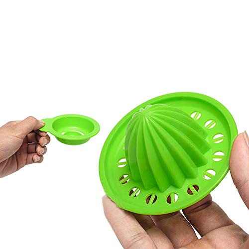 Hunputa Lemon Squeezer,Lemon Orange Juicer Citrus Press Juicer Manual Fruit Squeezer Juice Extractor with Strainer and Container - Thumbnail 4