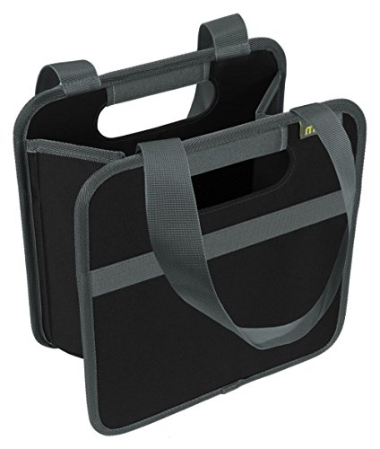 NEW: meori 6 Bottle Wine Carrier with handles for wine and other bottles to carry and store after tastings, grocery shopping - a perfect wine enthusiast and hostess gift - in Lava Black - Thumbnail 3