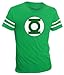 The Green Lantern Logo With Striped Sleeves Green Adult T-shirt Tee