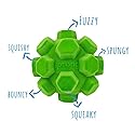 Pet Craft Supply  Hexagon Shaped Bouncy, Squishy, Floaty Dog Toy Ball with Super Squeaker - Large