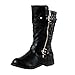 CC Little Girls New Knee High Flat Riding Boots Shoes Black 3M Little Kid