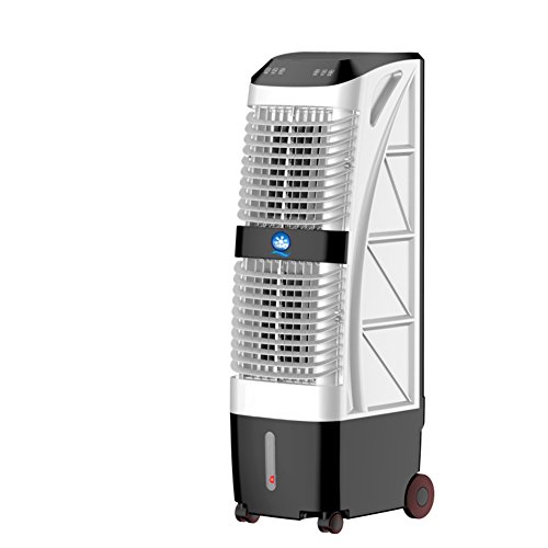 SL&LFJ Mini portable air-conditioning fan,4 caster wheels refrigerator home small personal air-conditioning mobile tower dormitory cooling fan-White