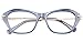 SOOLALA Womens Quality Fashion Alloy Arms Readers Eyeglass Frame Cat Eye Reading Glasses