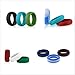 Siliringz Silicone Wedding Ring for Women, Strips Series Silicone Rings, Optimizing Surface, Edge Trimmed Completely, 3 Rings Pack