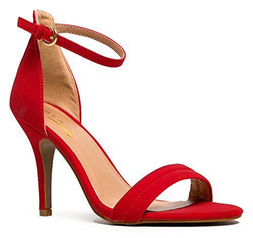 Womens Ankle Strap High Heel - Dress Wedding Party Sandal - Basic Pump Low Heel Marvel by J. Adams