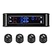 ZEEPIN TPMS Solar Power Universal, Wireless Tire Pressure Monitoring System with 4 DIY Sensors, Real-time Displays 4 Tires' Pressure and Temperature TPMS