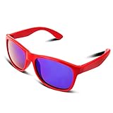 RIVBOS RBK023 Rubber Flexible Kids Polarized Sunglasses Glasses Age 3-10 (Red Coating Lens)