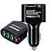 USB Car Charger 4 Port Fast Chargers 3.0 Multi Sockets 2.4 Amp for iPhone Samsung