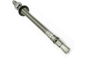 MIGHTY FASTENERS Premium 316 Stainless Steel Wedge Anchor, 3/8"-16 X 6 – Heavy Duty Corrosion Resistant Fastener for Concrete and Masonry Applications 5 Pack