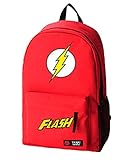 Timmor Flashs Logo Red Boys Canvas Schoolbag, Lightweight and Durable Backpack for Kids.