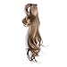 Ty.Hermenlisa 18″ Wrap Around Natural Wave Synthetic Ponytail Hair Extensions Wigs Beauty Accessory, 1 Piece, 63g, Caramel Blondethumb 3