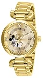Invicta Women's Disney Limited Edition Quartz Watch with Stainless Steel Strap, Gold, 14 (Model: 27291)