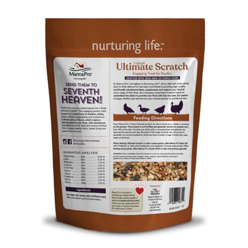 MANNA PRO 7-GRAIN ULTIMATE CHICKEN SCRATCH – SCRATCH GRAIN TREAT FOR CHICKENS AND OTHER BIRDS – NON-GMO NATURAL INGREDIENTS – 10 LBS