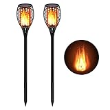 Cinoton Solar Light,Path Torches Dancing Flame Lighting 96 LED Dusk to Dawn Flickering Torches Outdoor Waterproof garden decorations (2)