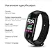 FOJUY Color Screen M3 Smartwatch for Men & Women Waterproof Sports Watch Smart Wristband with Heart Rate Blood Pressure Monitor Fitness Activity Tracker for Running Compatible