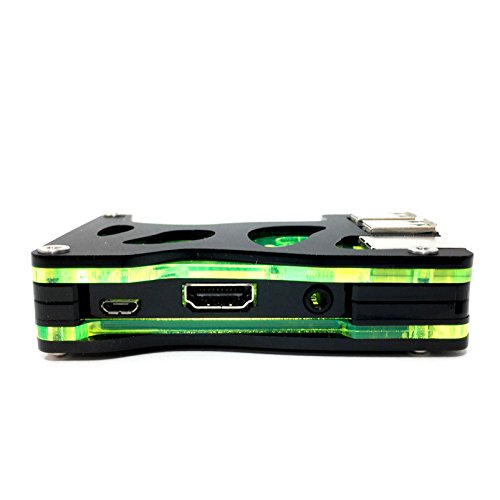 Zebra Bio Black Lime Case for the Raspberry Pi 3, Pi 2, and Pi B+ ~ by C4Labs