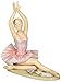 Cosmos 10624 Fine Porcelain Ballerina Posing in Pink Dress Figurine, 4-3/4-Inch