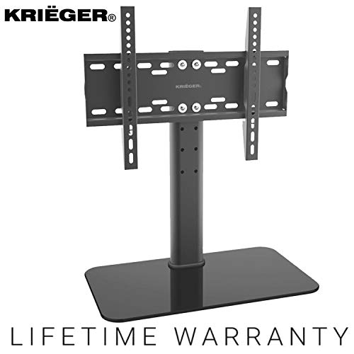 KRIËGER KMU4255 Universal Tabletop Stand for TV and AV Component Supports Most 42"-55" LED, Vizio, LCD Flat Panel Televisions with TV Mount Base - Black