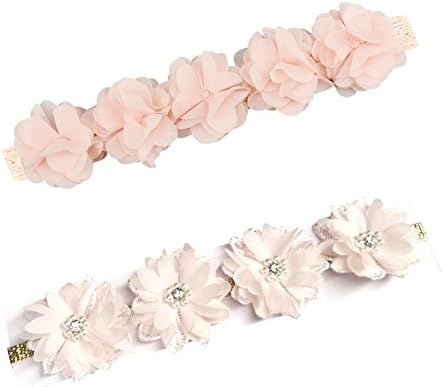 COUXILY Baby's Gold Lace Headband with Elastic band for Party Photograph