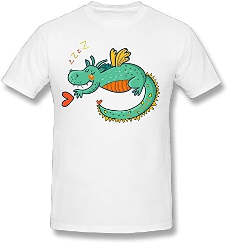 George Oy Men's T-Shirt Sleeping Crocodile Short Sleeve Casual Round Neck Tees Adults Men