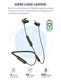 SoundPEATS Auriculares inalámbricos magnéticos con Bluetooth, deportivos, resistentes al sudor, con micrófono (calidad de sonido superior, IPX6, Bluetooth 4.1, aptx, 16 horas de tiempo de reproducción, diseño de ajuste seguro)