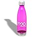 H2O Basics BPA-Free Sport Water Bottles 25 oz, Tritan Non Toxic Plastic, Reusable Flask with Stainless Steel Leak Proof Twist Off Cap & Steel Base, Cola Bottle Shape (Fuchsia, 25 Ounces)