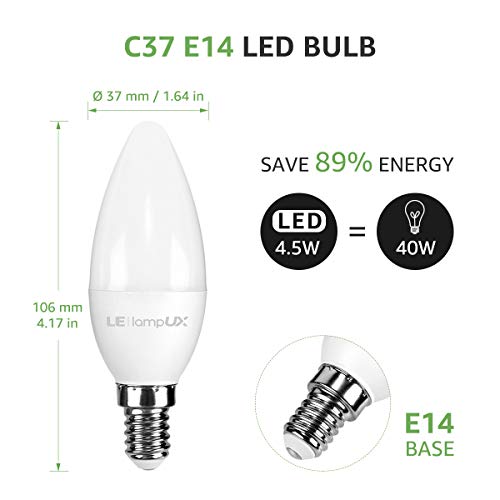 LE-Bombilla-Inteligente-E14-Bombiilla-WiFi-380-lm-Blanco-Ajustable-2700K-6500K-Funciona-con-Alexa-y-Google-Home-Bombilla-Vela-45W-40W-Smart-Bulb-Control-de-Voz-para-Familia-Paquete-de-2