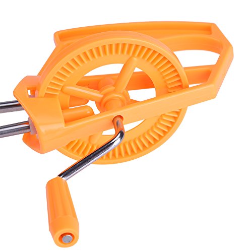 Hand Whisk Egg Beater, Easy Use Egg Mixer with Stainless Crank and Plastic Handle Durable and Safe for Kitchen Cooking Whipping Tool(Orange)
