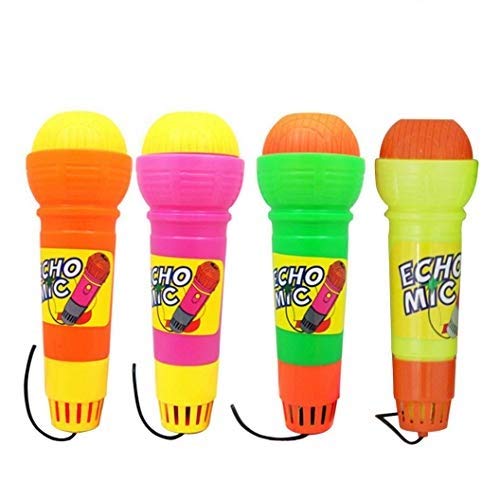 iwobi 4 Pcs Echo Microphone Toys,Handheld Mic Voice Changer Toy Gifts for Kids Birthday