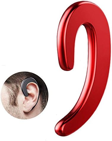 Bluetooth Headphones,150mA Non in Ear Painless Wireless Noise Cancelling Ear hook with Mic,Volume control button for iPhone X 6 7 8 Plus Upgrade (red)