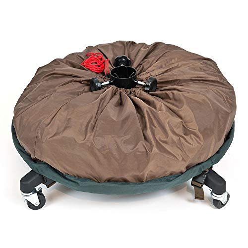 [Upright Tree Storage Bag] - 9 Foot Christmas Tree Storage Bag | Hold Artificial Trees up to 9 Feet Tall - Keep Your Fake Tree Assembled | Includes Rolling Tree Stand (9' - XLarge/with Tree Stand) - Thumbnail 3