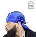Slippery Apparel | Velvet Premium Durag (20+ Colors) 360 Waves Extra Long Straps for Men Will Last for Years Blue