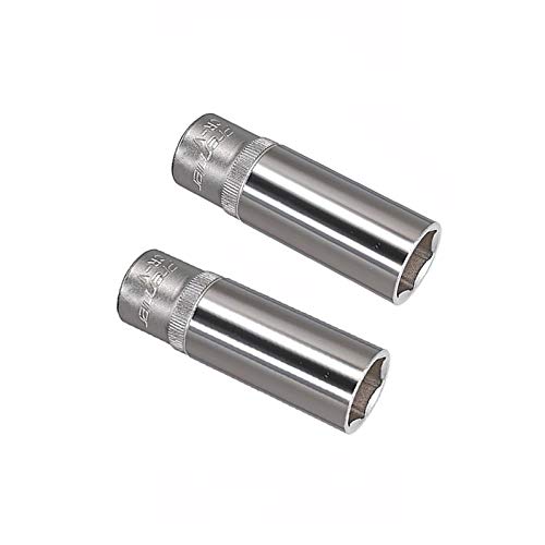 BE-TOOL 1/4" Square Drive Socket 50MM Long Reach Socket Metric Fully Polished Deep Drive Socket 14mm (Pack of 2)
