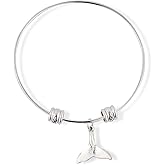 Emerald Park Jewelry Whale Tail Fancy Charm Bangle