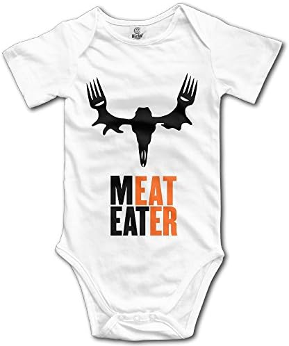 Unisex Baby's Climbing Clothes Set Meat Eater Bodysuits Romper Short Sleeved Light Onesies for 0-24 Months