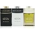 Bvlgari Man Collection Set by Bvlgari for Men - 3 Pc Gift Set 0.5oz Man in Black EDP Spray, 0.5oz Wood Essence EDP Spray, 0.5oz Glacial Essence EDP Spray