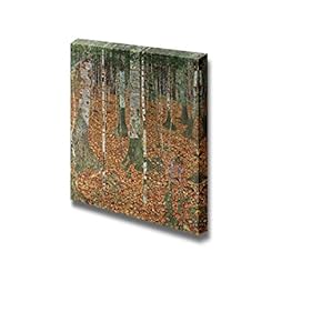 Birch Forest by Gustav Klimt - Canvas Print Wall Art Famous Oil Painting Reproduction - 12" x 12"