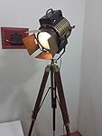Vintage Studio Theater Spot Light Designer Antique Tripod Search Light Spot Lamp