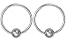Forbidden Body Jewelry Stainless Steel Captive Bead Ring, Hoop Cartilage, 20g 12mm Every-Day Surgical Steel Body Piercing Hoops 4mm Balls