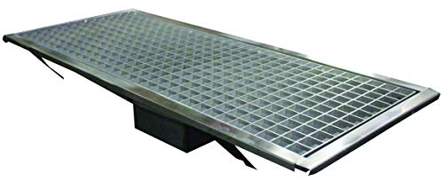 CAN1000X400-SH Abflussrinne, Edelstahl, abnehmbar, Siphon, horizontaler Ausgang, 400 mm x 1000 mm x 20 mm