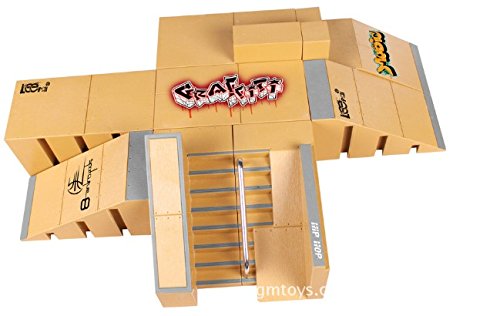 Yeahii 8pcs Professional Skate Park Kit Ramp Parts for Tech Deck Fingerboard Mini Finger Skateboard (01)
