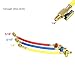 KKmoon 3pcs R134A R410A R22 R12 800 PSI Manifold Gauge Set A/C Refrigeration Charging Hose High Pressure HVAC Refrigerant Charging Hoses Set with Ball Valve