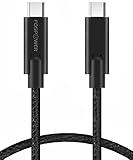 USB 3.1 Type C Cable 1FT, FosPower Reversible USB 3.1 (Gen 2) Type C to Type C Nylon Braided Cord for Nintendo Switch, MacBook, Galaxy S8 Plus/Note 8, LG V30, Google Pixel 2/XL, HTC 10 & More