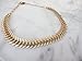 Boosic Adjustable Metal Fishbone Choker Necklace Shaped Necklace Gold Chain Necklace For Women