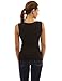 PattyBoutik Mama Twisted Straps Cowl Neck Maternity Tank Top (Black M)