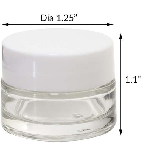 Amber Glass Straight Sided Jar - 4 oz (12 Pack) + Labels + Small Glass Balm Jar