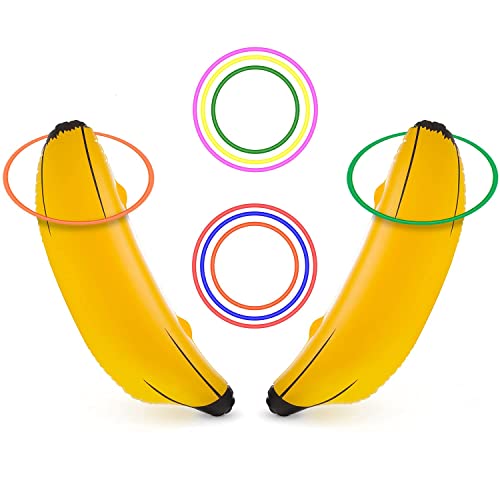 June Fox Inflatable Banana Ring Toss Game for Bachelorette Party