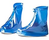 Whose Lemon Reusable Women Kids Waterproof/Rain Shoes Cover Portable Protective Shoes Covers for Cycling, Camping, Hiking, Garden, Outdoor Activities Blue XXL