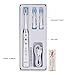 Electric Toothbrush Rechargeable Sonic Toothbrush with Replacement Heads 3 Brushing Modes 35000 Power Achieve Whiter Healthier Teeth Waterproof White by KIPOZI